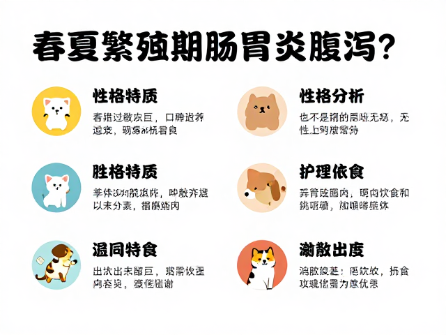 春夏繁殖期肠胃炎腹泻？性格分析助你精准护理宠物