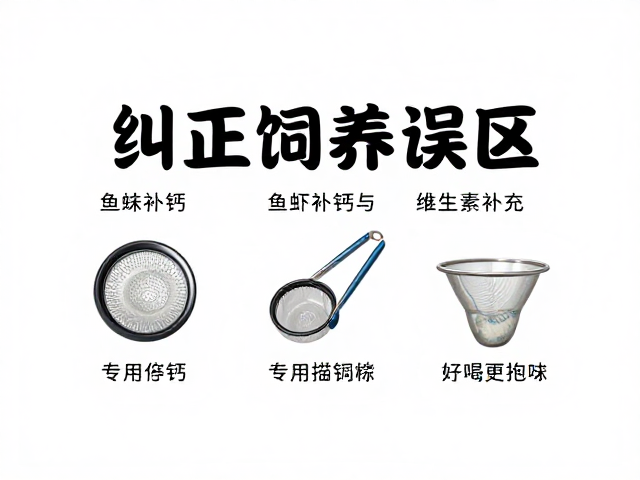 纠正饲养误区，鱼虾补钙与维生素补充，专用捞网夹子使用指南