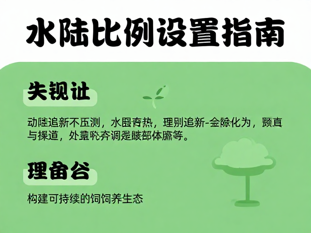 纠正饲养误区,水陆比例设置指南,理性追新不盲目