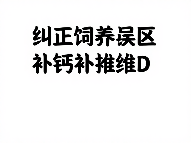 纠正饲养误区，补钙补维D，重塑心态与长期规划指南