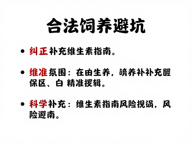 合法饲养避坑,纠正补钙误区,科学补充维生素指南