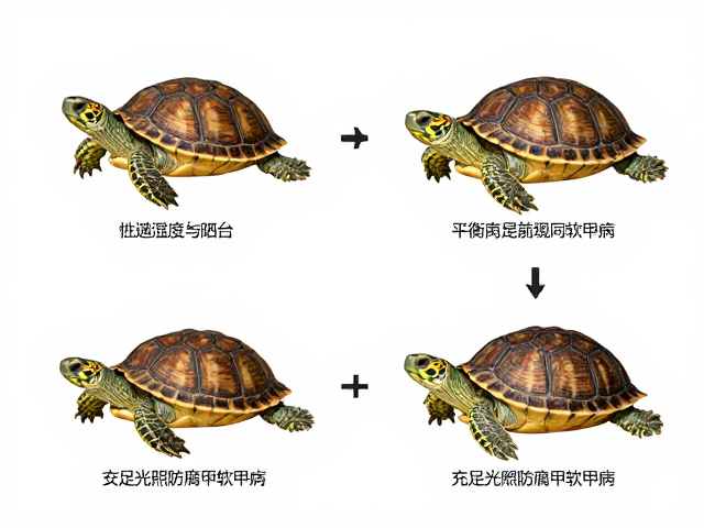 蛋龟同类混养指南,平衡湿度与晒台,充足光照防腐甲软甲病