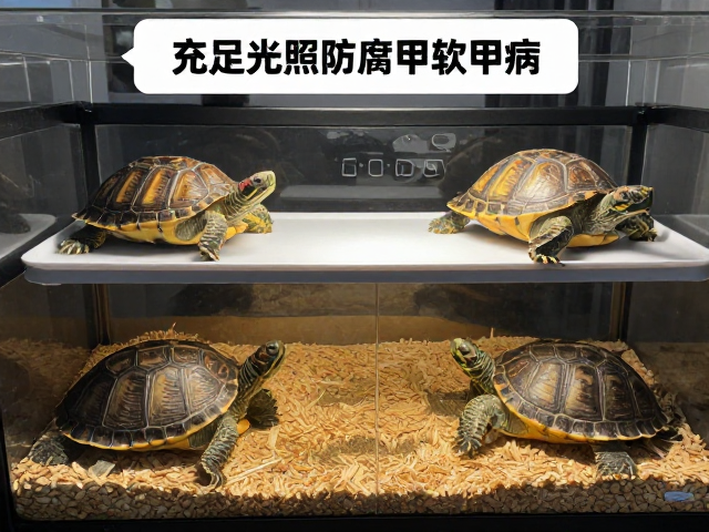 蛋龟同类混养指南，平衡湿度与晒台，充足光照防腐甲软甲病