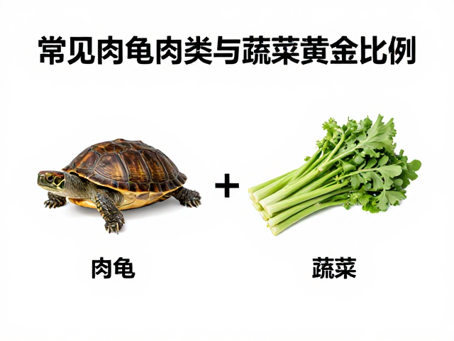 纠正饲养误区,常见宠物龟肉类与蔬菜黄金比例,打造健康龟粮配方