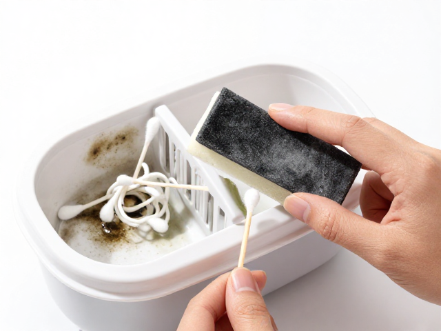 除湿盒发霉怎么洗？橡皮擦，棉签清理线材缠绕处，顽固污渍一擦即净