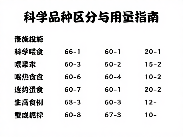 保育品种区分与隔离设施,科学喂食频率与用量指南