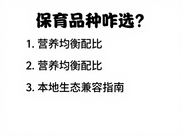 保育品种咋选？营养均衡配比，本地生态兼容指南