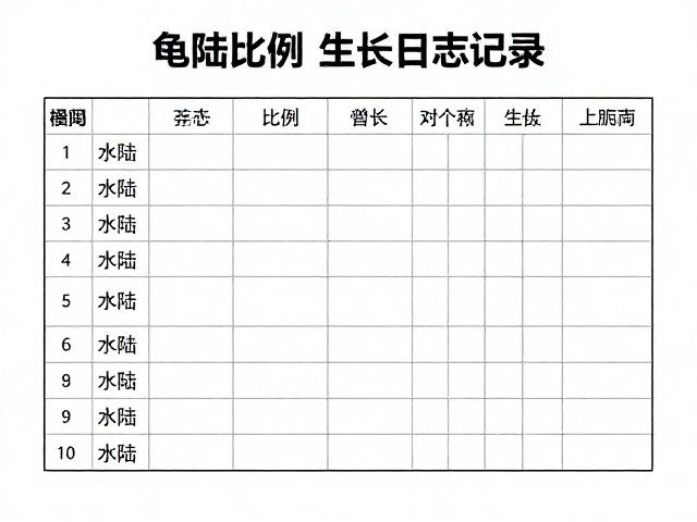 龟饲养误区纠正，水陆比例设置与生长日志记录指南
