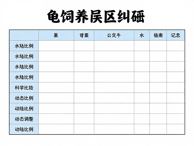 龟饲养误区纠正,水陆比例设置与生长日志记录指南