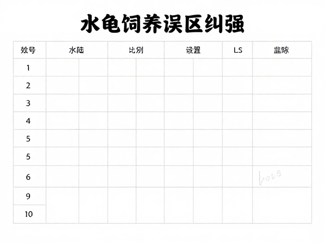 龟饲养误区纠正,水陆比例设置与生长日志记录指南
