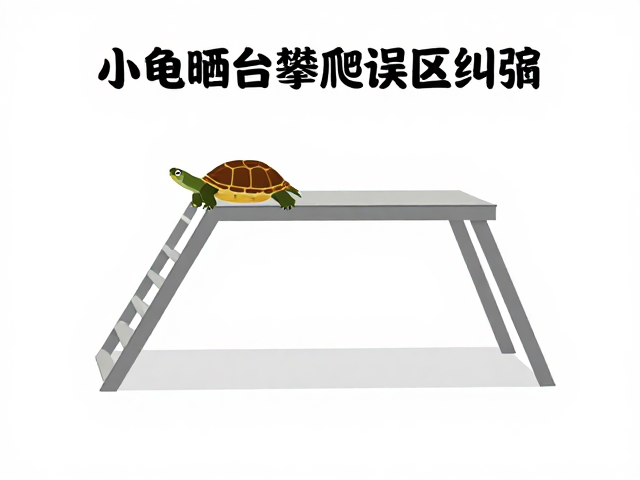 乌龟晒台攀爬误区纠正,耐心观察助养出健康龟