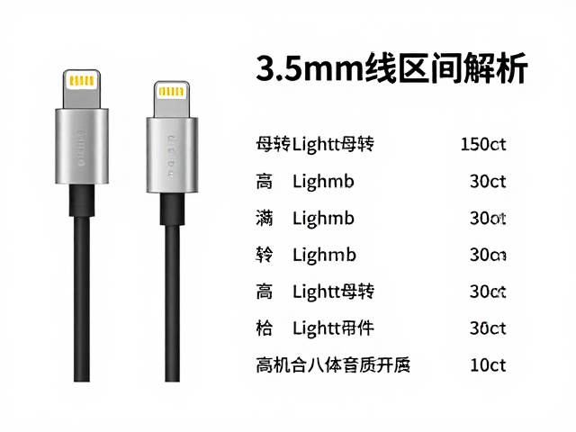 3.5mm母转Lightning转接线价格区间解析，百元内高音质推荐