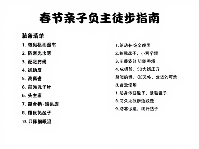 核心装备清单与防寒保暖策略