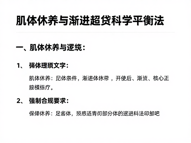 有氧运动初学者必看,肌体休养与渐进超负荷的科学平衡法