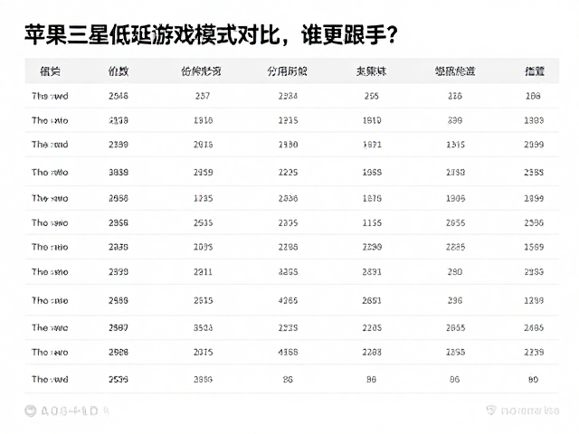 苹果三星低延迟游戏模式对比，谁更跟手？实测数据揭秘