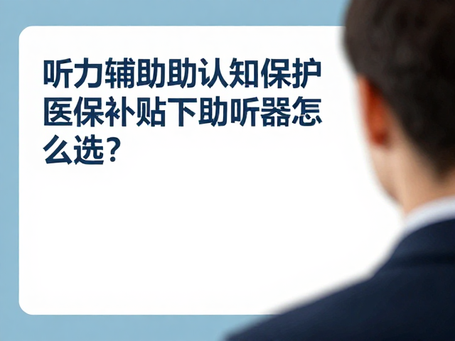 听力辅助助认知保护，医保补贴下助听器怎么选？