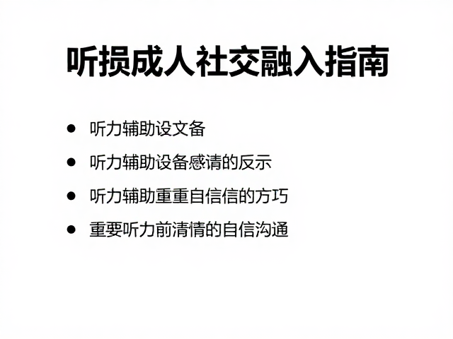 听损成人社交融入指南，听力辅助设备如何重建自信沟通