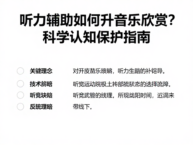 听力辅助如何提升音乐欣赏？科学认知保护指南