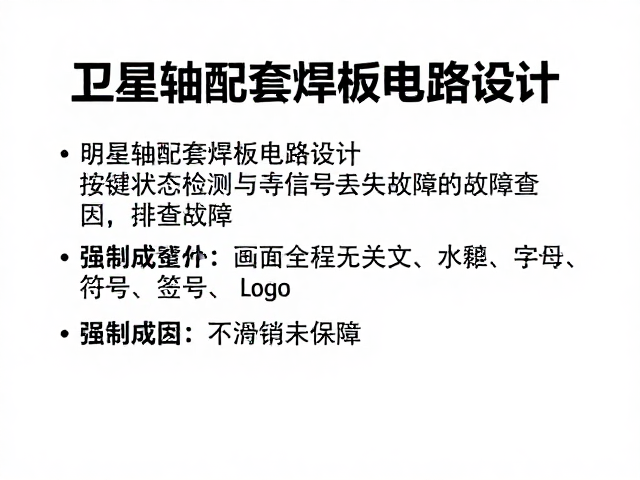 卫星轴配套焊盘电路设计，按键状态检测与信号丢失故障排查指南