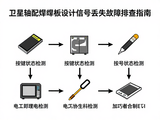 卫星轴配套焊盘电路设计，按键状态检测与信号丢失故障排查指南
