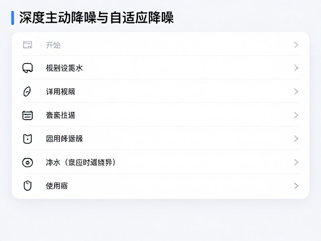 深度主动降噪与自适应降噪区别，应用内精细设置指南
