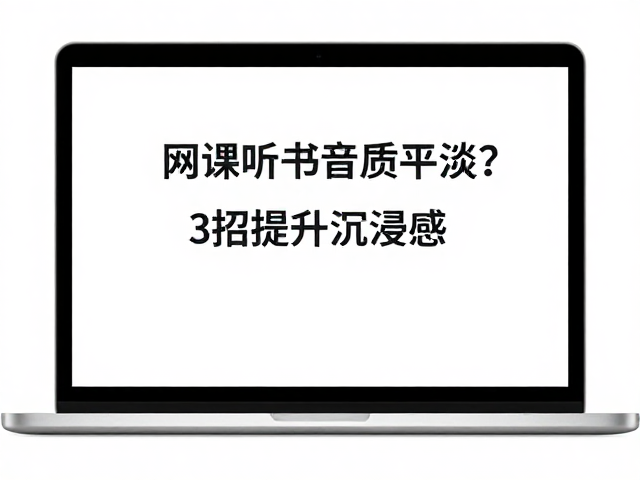 网课听书音质平淡？3招提升沉浸感，告别枯燥学习