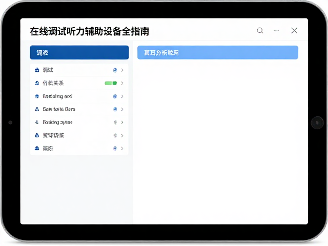 远程听力服务怎么调？在线调试听力辅助设备全指南