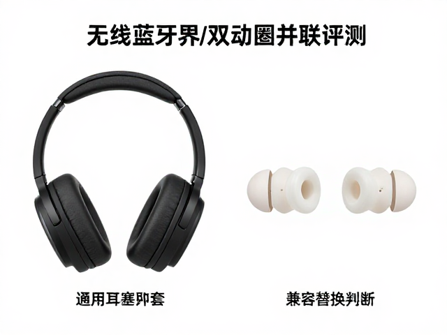 无线蓝牙头戴耳机双动圈并联评测,耳塞套替换指南