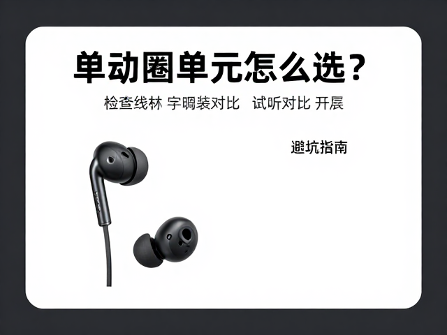 耳机单动圈单元怎么选？检查线材连接，试听对比，避坑指南