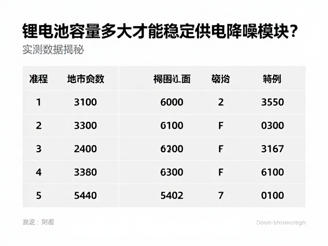 锂电池容量多大才能稳定供电降噪模块？实测数据揭秘