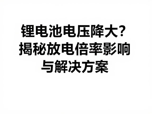锂电池电压降大？揭秘放电倍率影响与解决方案