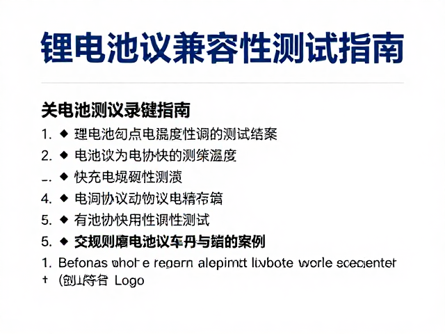锂电池避免极端温度，快充协议兼容性测试指南