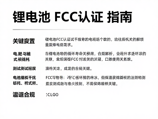 锂电池FCC认证指南，提升循环寿命次数的关键与合规解析