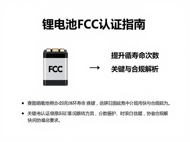 锂电池FCC认证指南，提升循环寿命次数的关键与合规解析