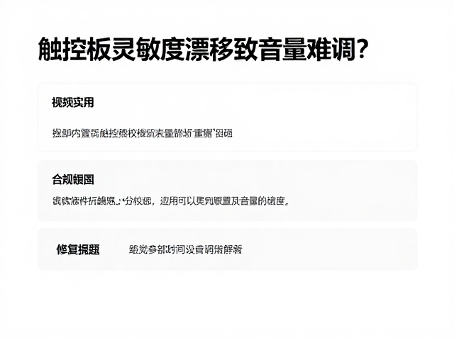触控面板灵敏度漂移致音量难调？3步校准修复指南