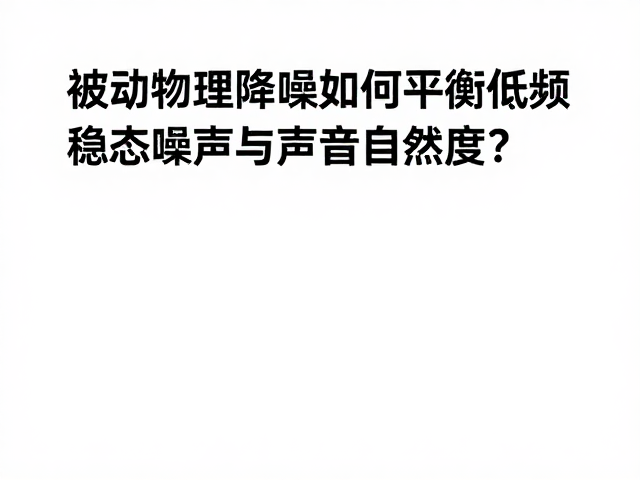 被动物理降噪如何平衡低频稳态噪声与声音自然度？