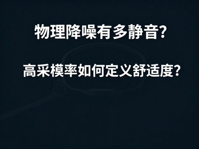 物理降噪有多静音？高采样率如何定义舒适度？