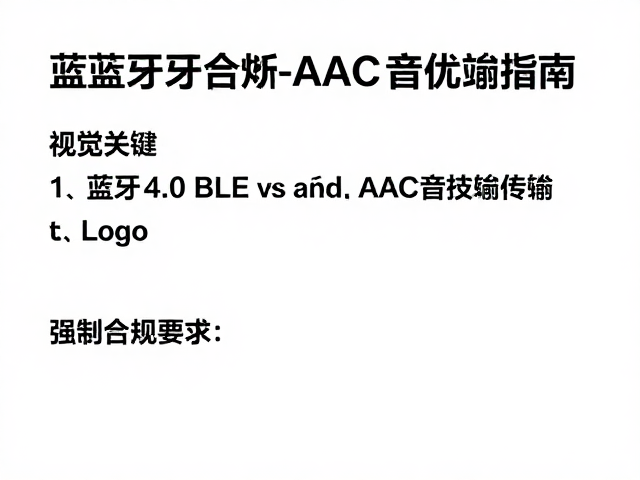 蓝牙4.0 BLE与AAC音频传输，技术解析与音质优化指南