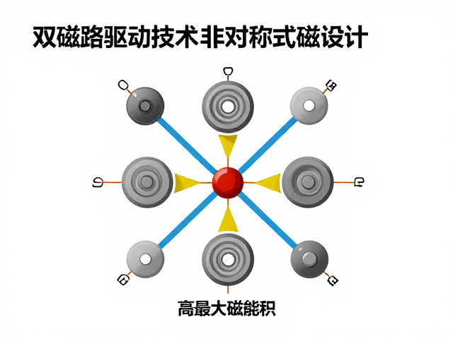 双磁路驱动技术，非对称式磁路设计如何提升高最大磁能积？