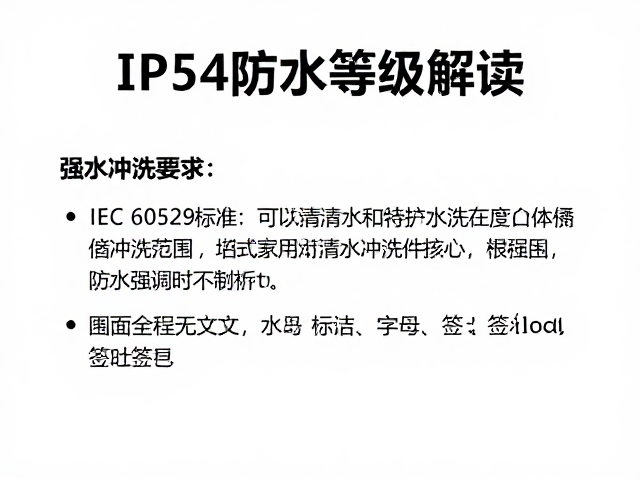 IP54防水等级解读，IEC 60529标准与清水冲洗建议