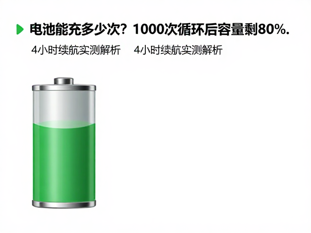 电池能充多少次？1000次循环后容量剩80%，4小时续航实测解析