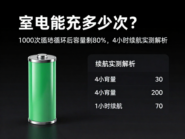 电池能充多少次？1000次循环后容量剩80%，4小时续航实测解析