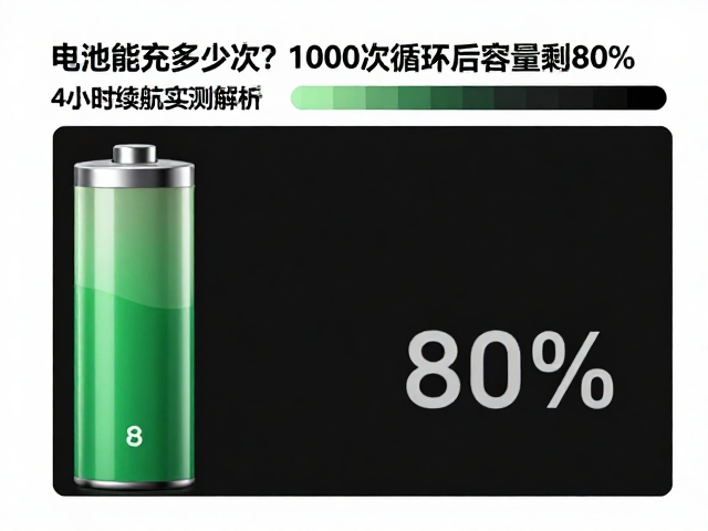 电池能充多少次？1000次循环后容量剩80%，4小时续航实测解析