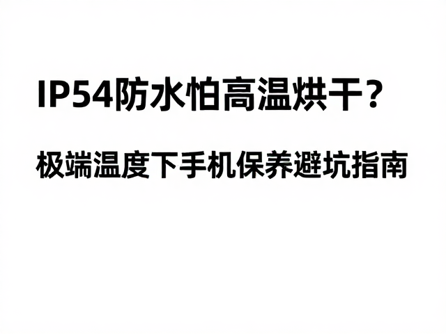 IP54防水怕高温烘干？极端温度下手机保养避坑指南
