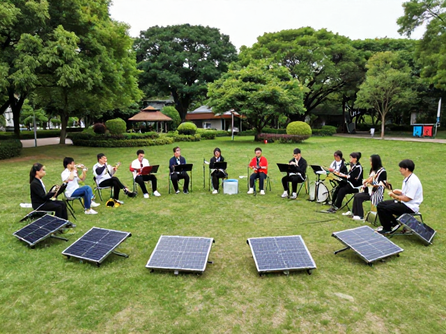 公园器乐合奏新宠,太阳能供电,快速拆装,户外演出更轻松