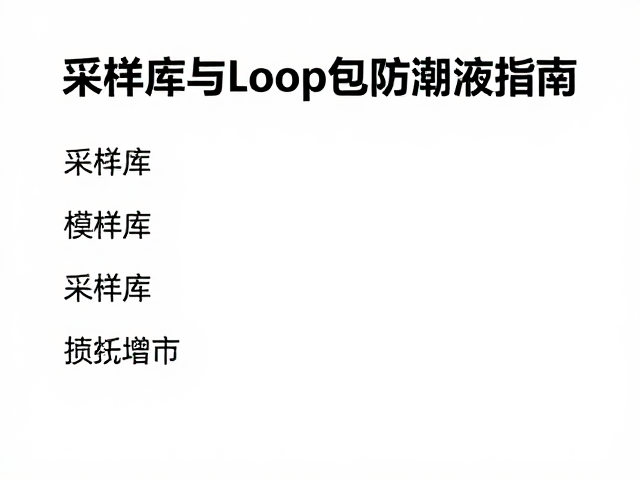 线材收纳避坑,采样库与Loop包防潮防液指南