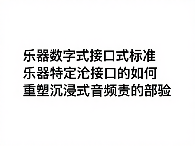 沉浸式演出升级,乐器数字接口标准如何重塑沉浸式音频体验