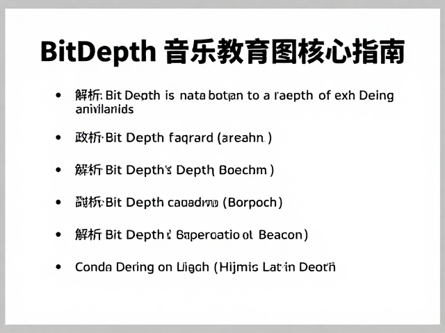 职业乐队乐手必读,Bit Depth与音乐教育演示核心指南