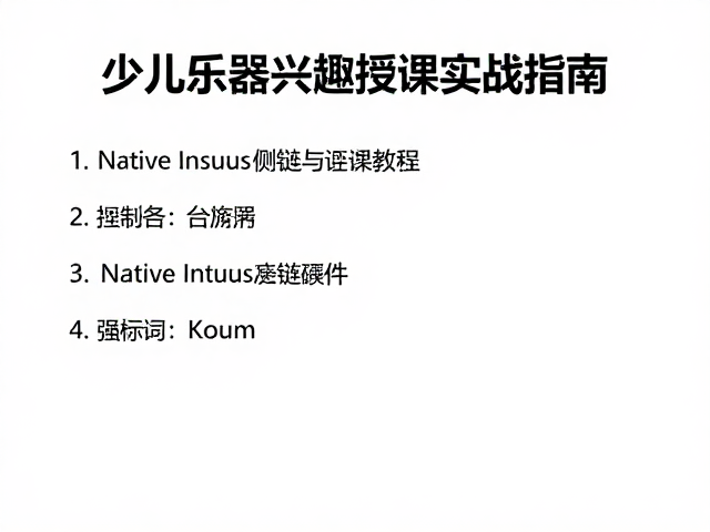 Native Instruments侧链教程,少儿乐器兴趣授课实战指南