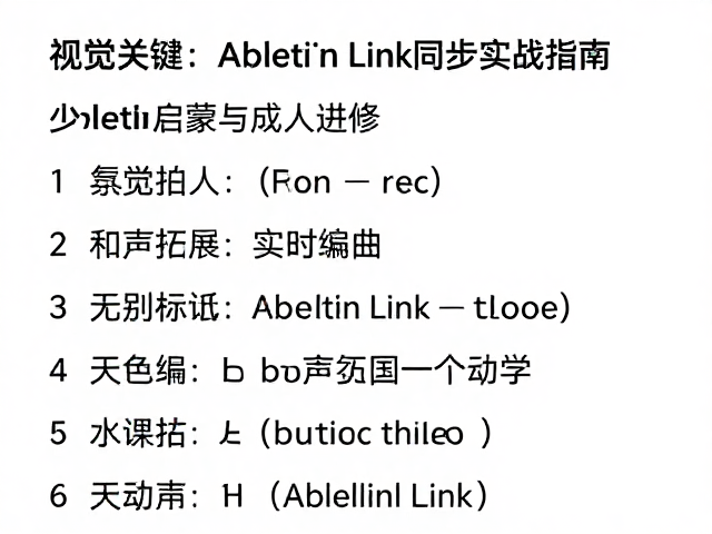 少儿乐器启蒙与成人进修,Ableton Link同步实战指南